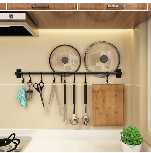 IMG-20251210-WA0129 IKEA-Style Metal Kitchen Rail with S-Hooks – 80 cm