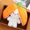 Cute Bunny Plush with Carrot & Strawberry
