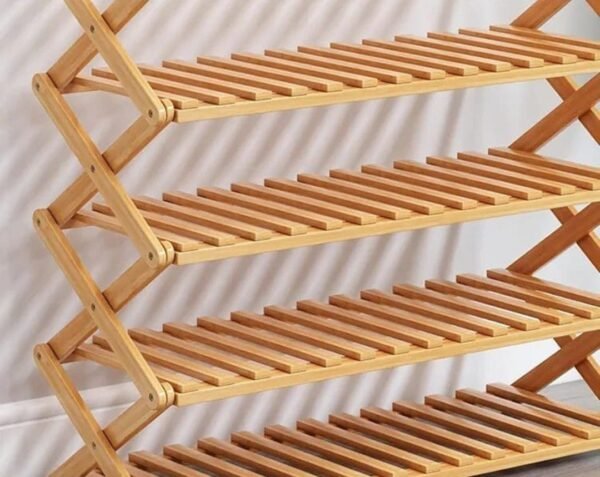 Foldable Bamboo Shoe Rack