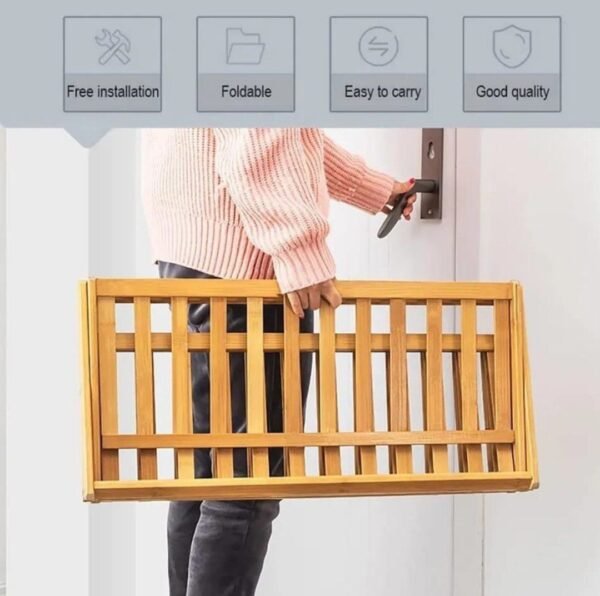 Foldable Bamboo Shoe Rack