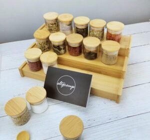 Premium Beechwood Spice Rack Tier